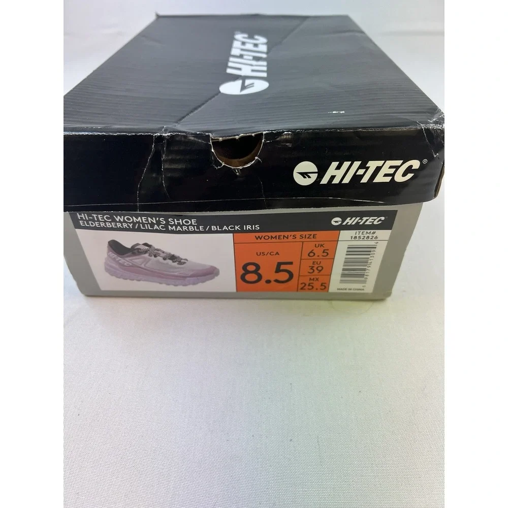Hi-Tec Elderberry-Lilac Sneaker Women 8.5 Marble Black Iris Sneakers Running Sho